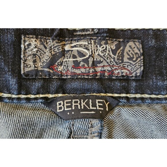 Silver Jeans Berkley Straight Women's Size 26/32 Blue Stretch - Picture 5 of 14